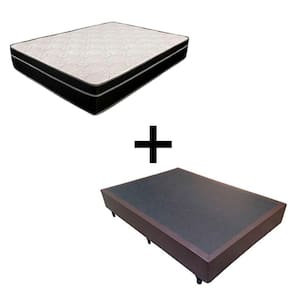 Cama Box Viúva 128 Tecido Marrom Com Colchão Paris De Molas Preto 66x128x188