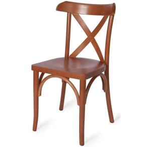 Cadeira Francis Selva Madeira Maciça Cozinha Sala Jantar Castanho Mogno