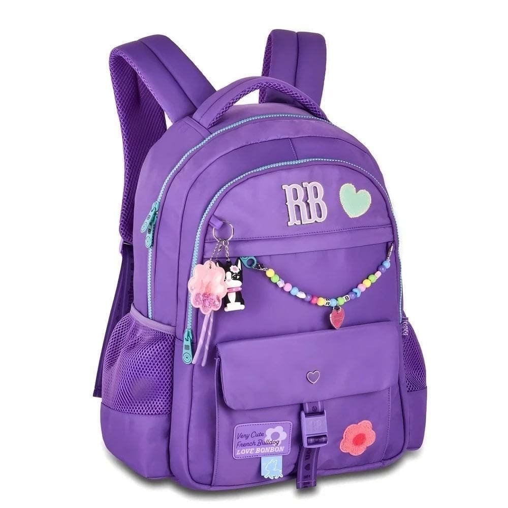 Mochila Costas 17 Rebecca Bonbon Crinkle Roxo Clio