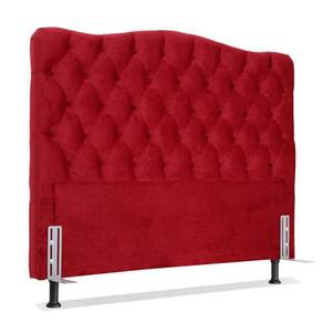 Cabeceira King 193 - Bello Box - Dunas Veludo Vermelho