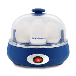 Elite Gourmet Egg Cooker Com Capacidade Para 7 Ovos E Função Automática (azul)