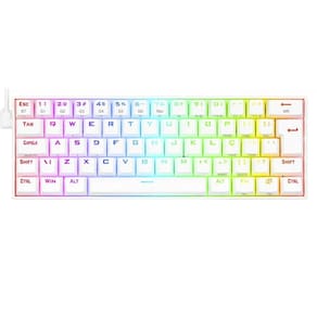 Teclado Mecânico Gamer Redragon Draconic Branco Rgb