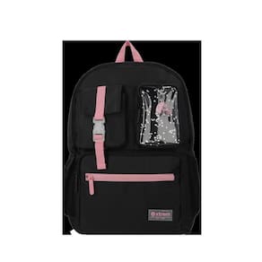 Mochila para Notebook 15" Cleveland Preta e Rosa