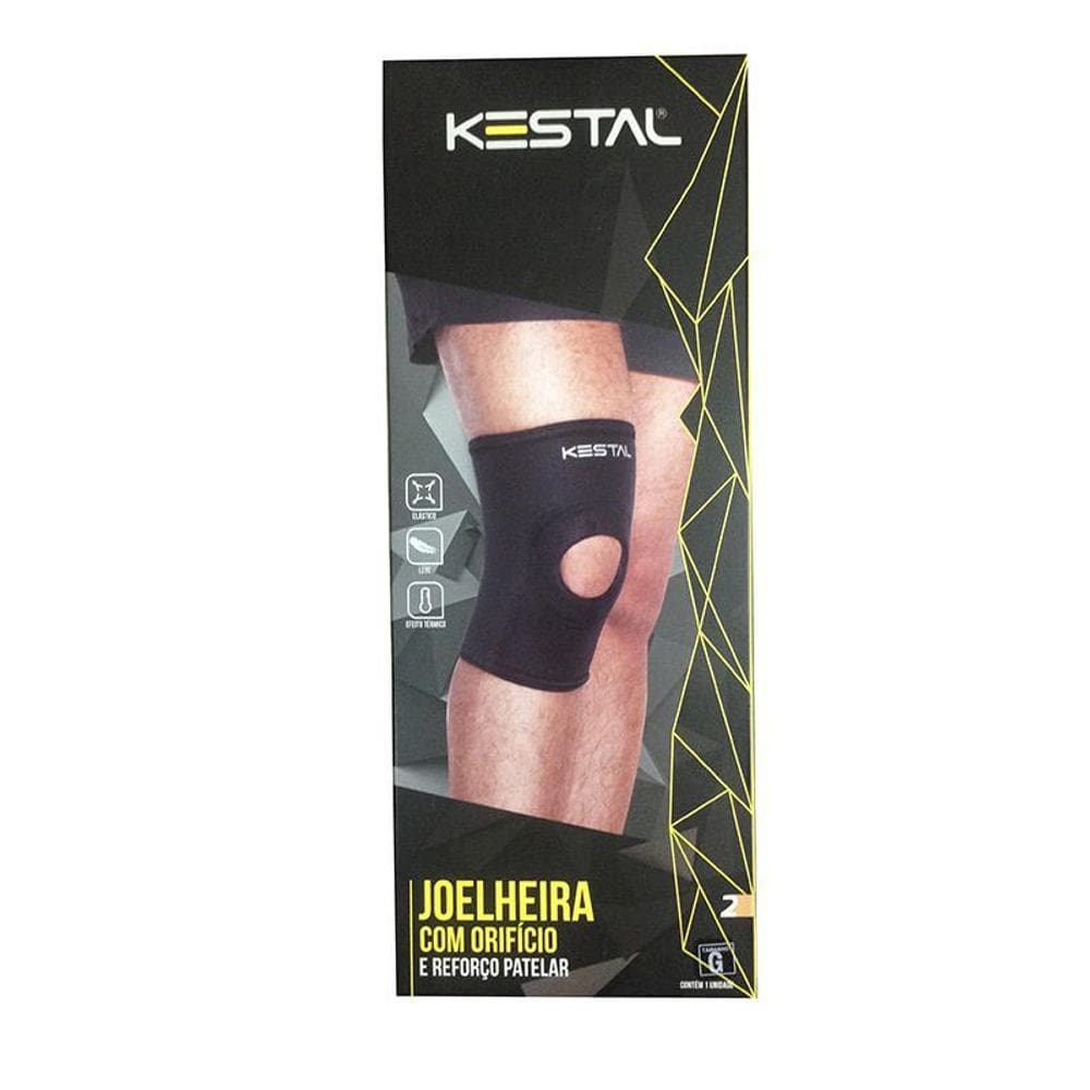 Joelheira Com Orifício E Reforço - Preto Ksn002 Tamanho G