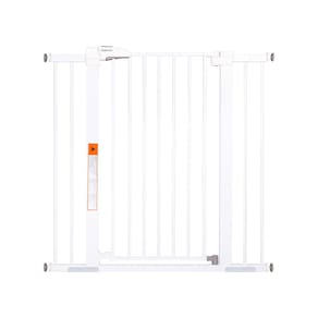 Portão de bebê BABELIO 36 extra alto de 66 a 101 cm de largura (branco)