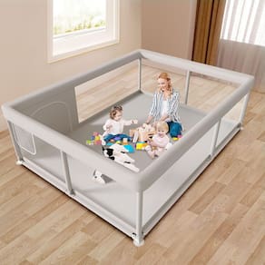 Cercadinho para bebês Hiaksedt Large 165x127 cm com portões com zíper