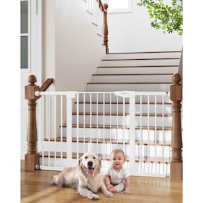 Baby Gate Cumbor Wide 75,4-137,7 cm para escadas com fechamento automático