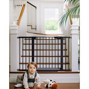 Baby Gate Cumbor 75,2-122 cm para escadas com porta de fechamento automático