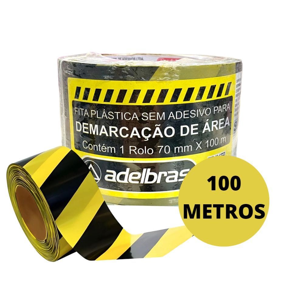 Fita Para Demarcação De Área Sem Adesivo 70X100 M - Adelbras