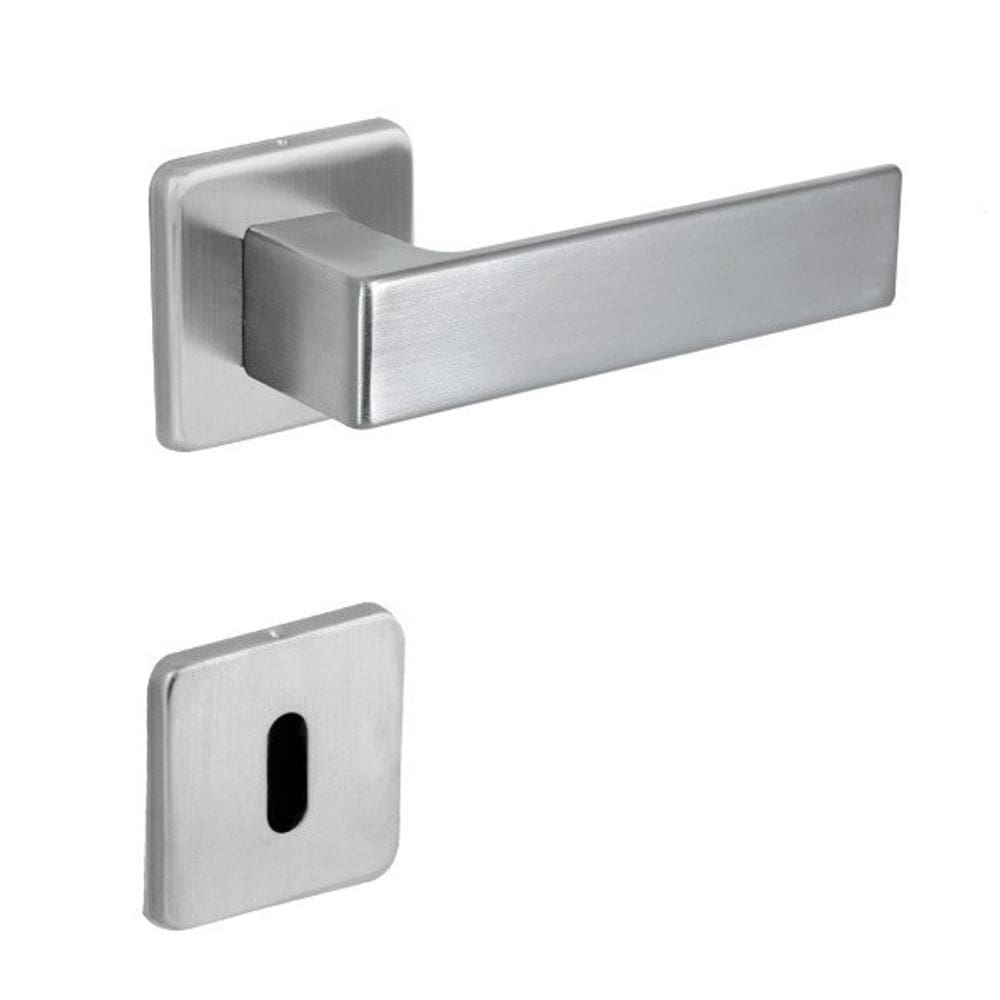 Fechadura Chess Interna Roseta Quadrada Escovada 40mm Arouca