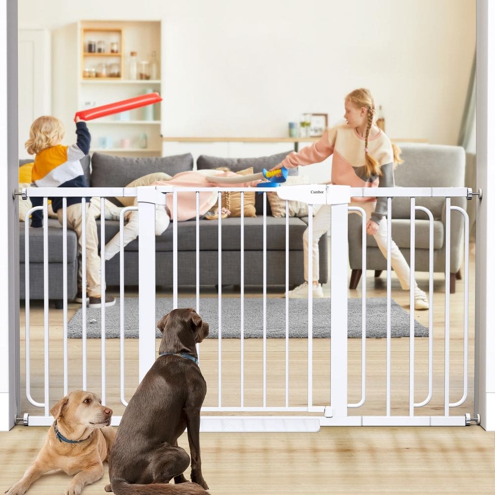 Baby Gate Cumbor Extra Wide 75-145 cm para escadas brancas