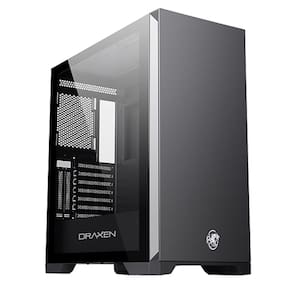 Gabinete Gamer Khamsa Vidro Temperado ARGB Preto Draxen