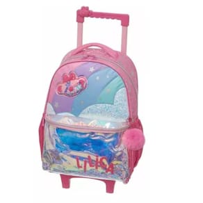 Mochila De Rodinhas Alça Costa Lilica Ripilica Super Star