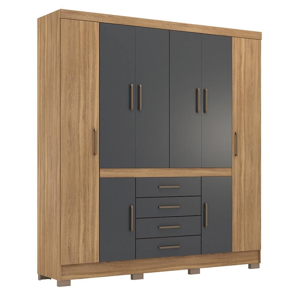 Guarda Roupa Casal New Realce 8 Portas e 4 Gavetas - Demóbile