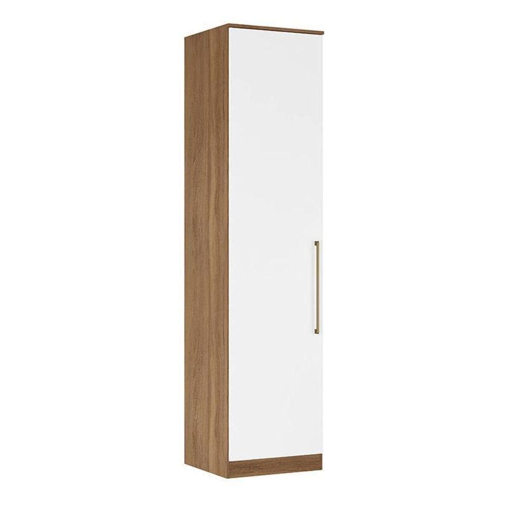 Guarda Roupa Modulado Irlanda 1 Porta Amêndola-branco - Demartêz