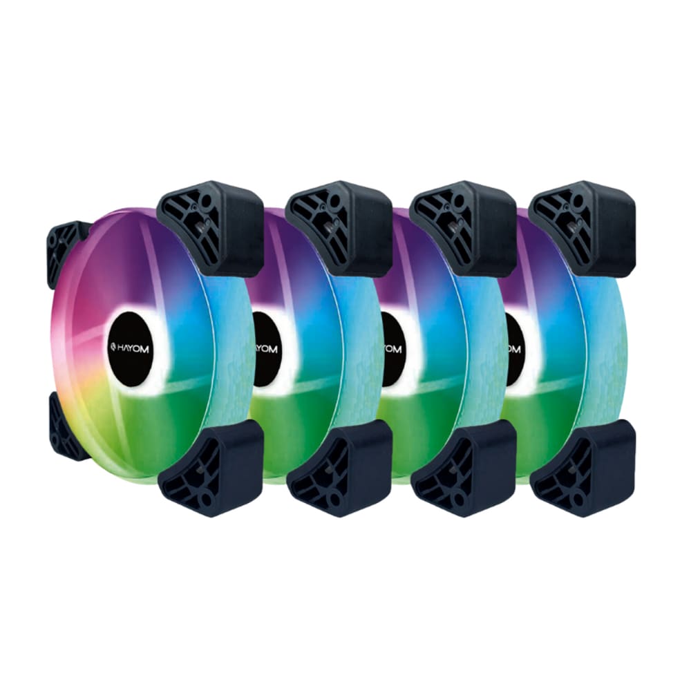 Kit 4 Cooler Fan Hayom FC1306 RGB 120mm 12cm S/Controladora - FC1306