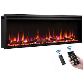 Lareira Elétrica de Embutir 81 A x 152 L com Controle Remoto, 110V, LegendFlame, Preta