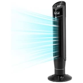 Ventilador de Torre Silencioso com Temporizador 24H, Controle Remoto, 8 Velocidades e Tela LED, 110V, Antártico Star, Preto
