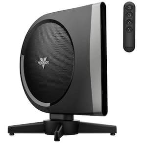 Ventilador de Torre Oscilante, Estilo Moderno com 5 Velocidades, Silencioso, Controle Remoto e Digital, 110V, Vornado, Preto