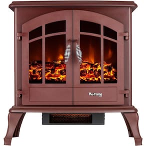 Lareira Elétrica com Chamas 3D Ajustáveis, 750W 1500W, 110v, E Flame USA, Preto