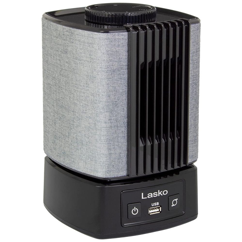Ventilador de Mesa 2 em 1 SlumberBreeze Kasko com Carregamento USB, 110V LASKO SB100, Preto