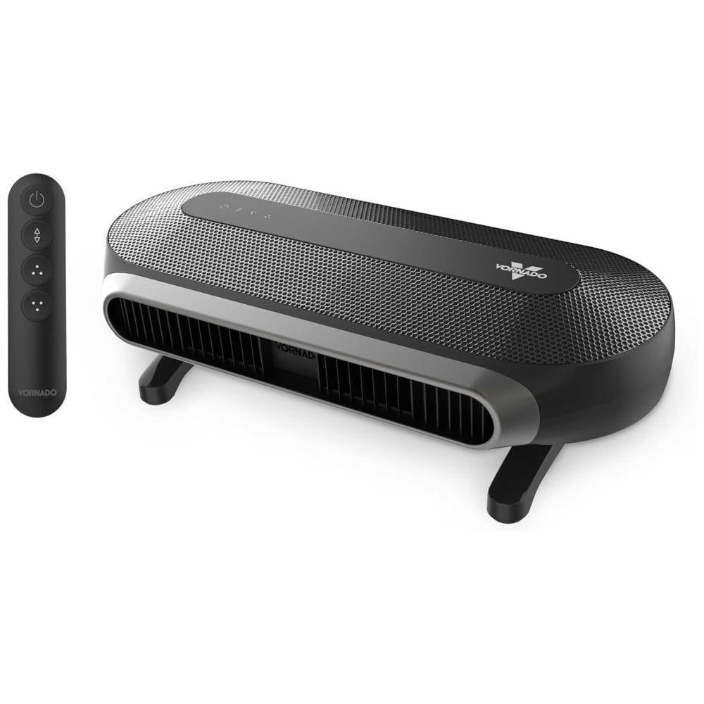 Ventilador de Torre Horizontal, Estilo Moderno com Inclinação Ajustável, 5 Velocidades, Silencioso, Controle Remoto e Digital, 110V, Vornado, Preto
