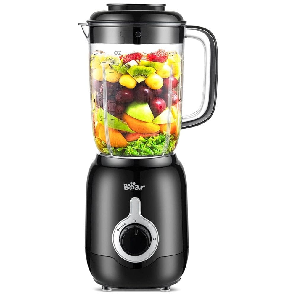 Liquidificador de Bancada 1,4L com 3 Velocidades e Limpeza Autônoma, 110V 700W, Bear, Preto