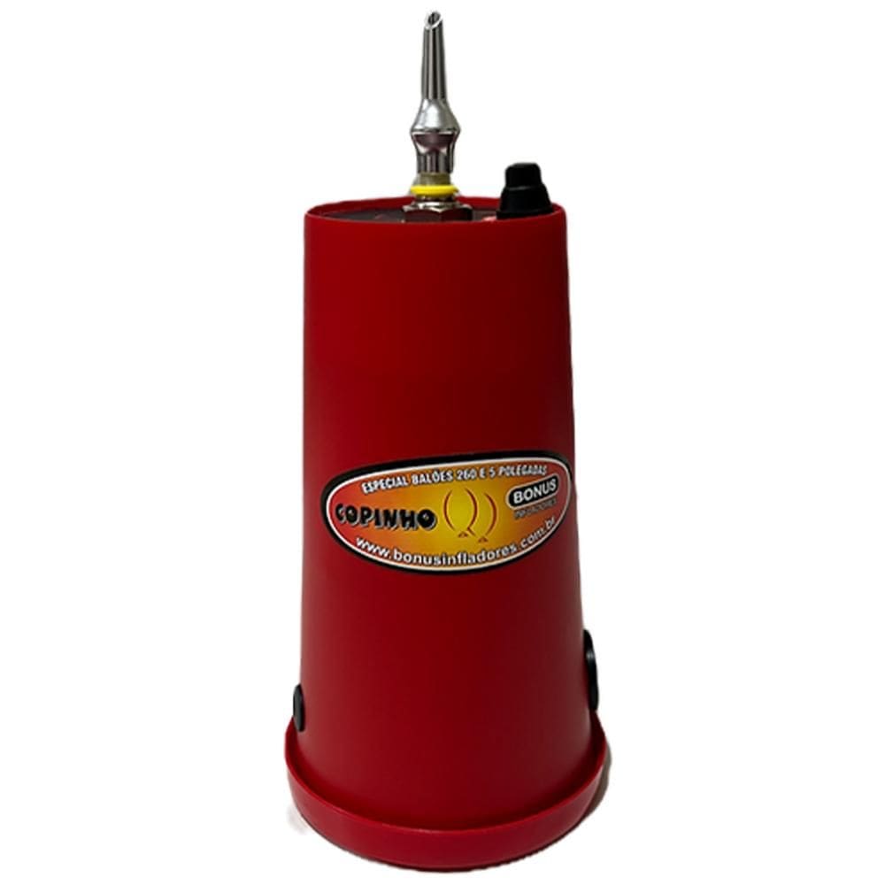 Inflador Copinho de Balões Bônus a Bateria Vermelho Bivolt