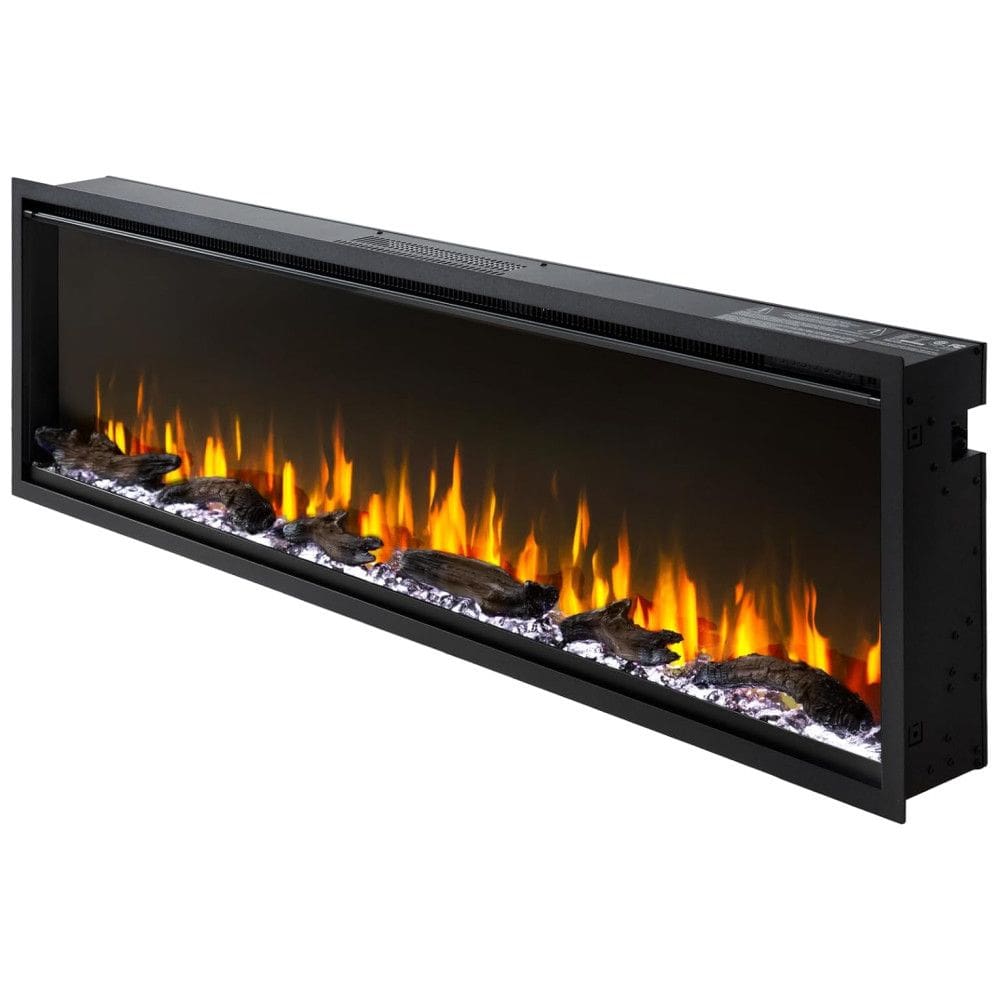 Lareira Elétrica de Embutir A44x152L cm com 9 Cores de Chama, Compatível com Alexa e Google Assistant, 110V, PuraFlame, Preta