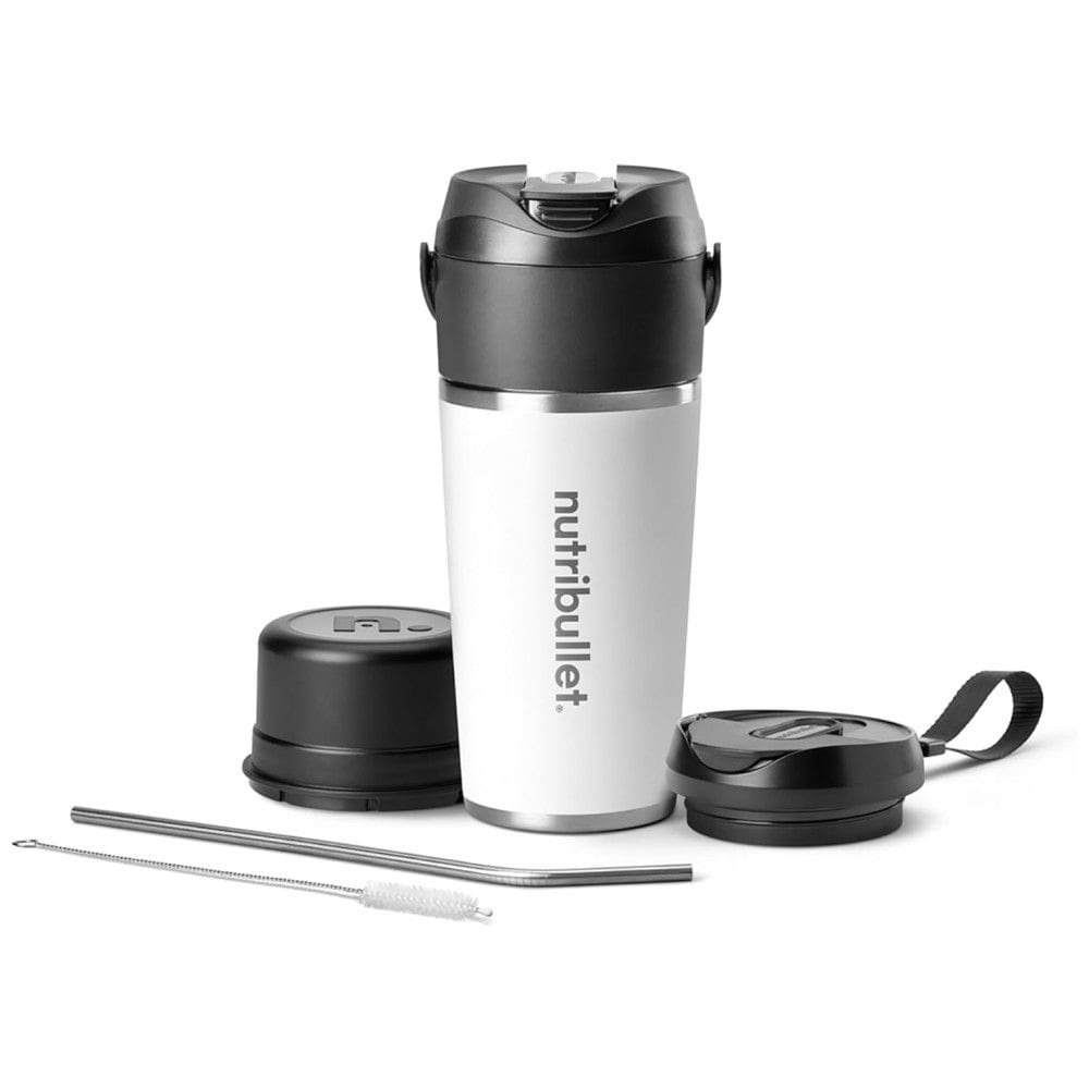 Liquidificador Portátil Ideal para Viagens com Alça de Transporte e Carregamento por USB-C, Nutribullet, Branco