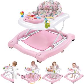 Baby Activity Walker Pawtong 5 em 1 Rocker Bouncer rosa