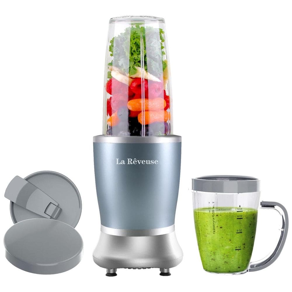Liquidificador Portátil com Trava de Segurança, sem BPA e Caneca de 295mL, 250W, La Reveuse, Azul Perola