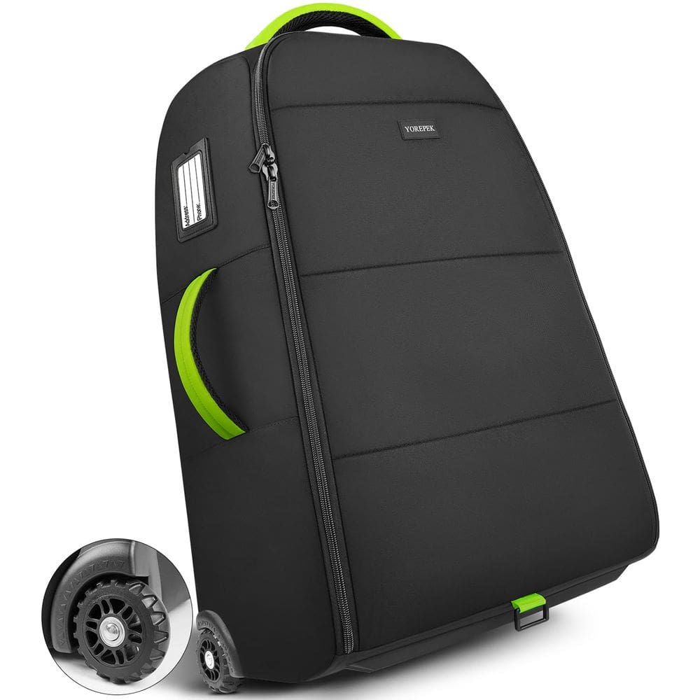 Bolsa de viagem para carrinho de criança YOREPEK acolchoada com rodas para avião