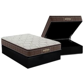 Cama Box Baú Casal: Colchão Ortopédico Probel Guarda Costas Extra Firme + Base Black(138X188)