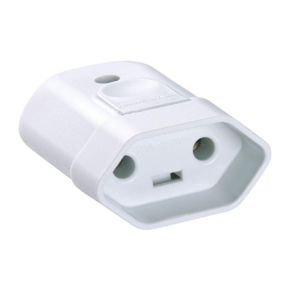 Plugue Fêmea 2P 20 A 250 V Tramontina Branco