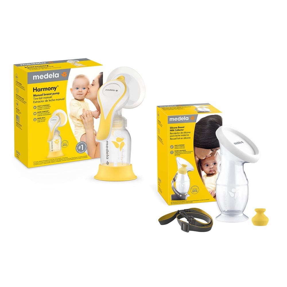 Bomba de mama Medela Manual Harmony com coletor de silicone