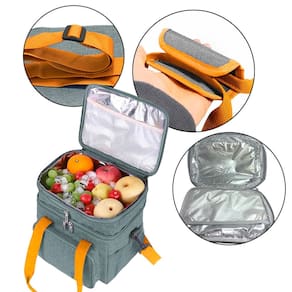 Bolsa Térmica Marmita Lancheira com Alça Design Sustentável, Conservação Térmica Avançada, Espaçosa e Ideal para Trabalho e Passeios Cinza
