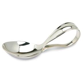 Colher de alimentação para bebês Krysaliis Sterling Silver Bent Curved