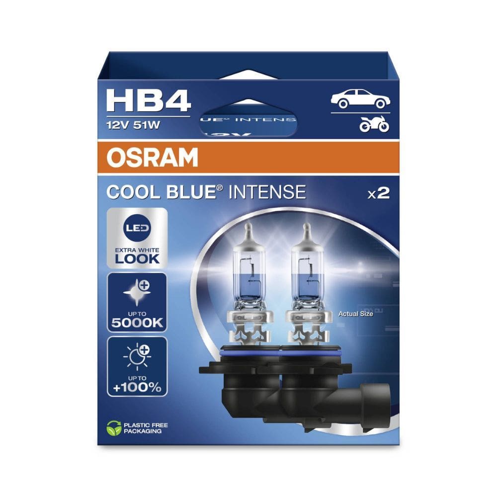 Par Lâmpada Osram Cool Blue Intense Hb4 5000k 51w 12v