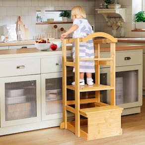 Banco de aprendizagem IPOW Toddler Tower de altura ajustável em bambu