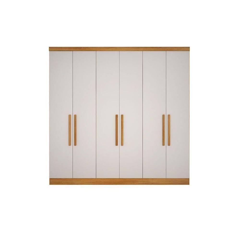 Módulo Guarda Roupa Rizon C/ 6 Portas E 4 Gavetas Freijo Cumaru C/ Fendi - Novo Horizonte