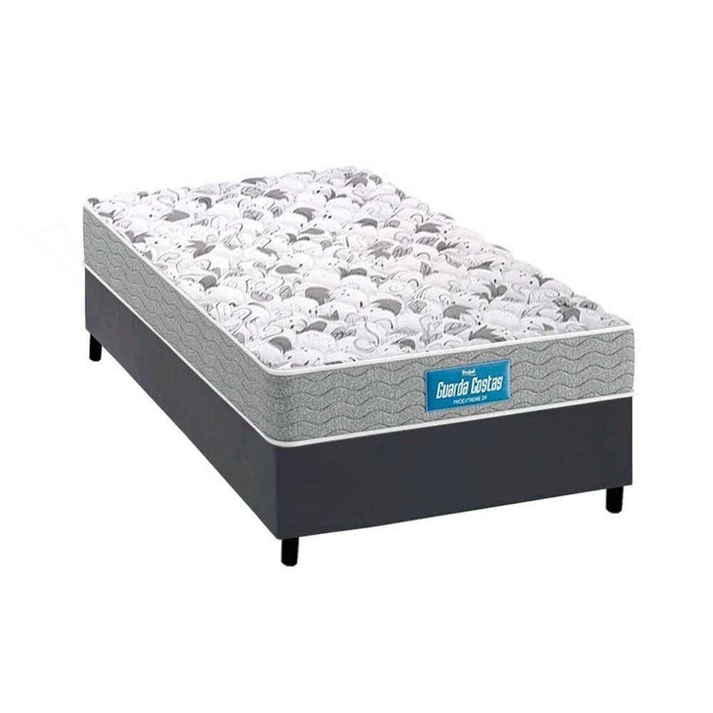 Cama Box Solteiro: Colchão Ortopédico Probel D45/Ep Anatômico Plus + Base Gray(88X188)