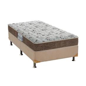 Cama Box Solteiro: Colchão Espuma D45 Probel Prodormir Advanced + Base Crc Suede Clean(88X188)