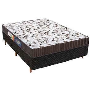 Cama Box Casal: Colchão Espuma D33 Polar Pérola + Base Crc Fantasy Black(138X188)