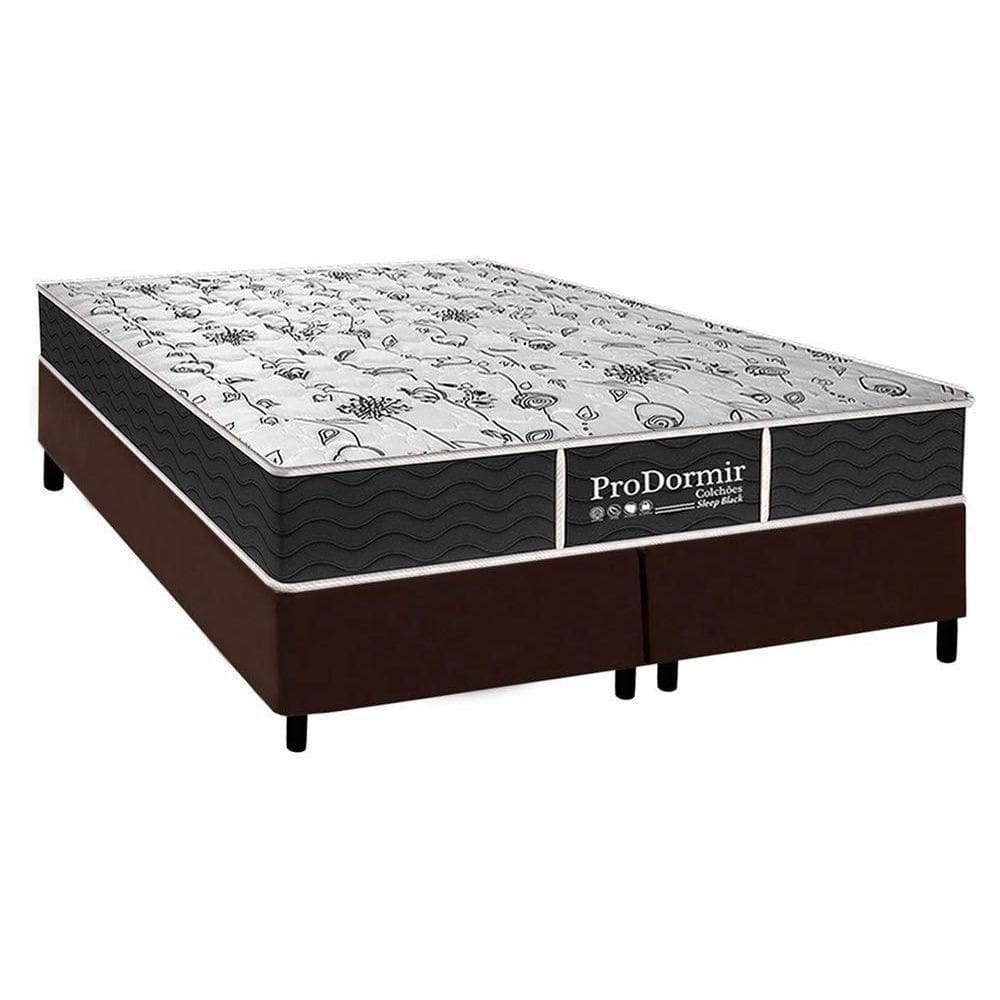 Cama Box King: Colchão Molas Probel Prolastic Sleep + Base Crc Suede Brown(193X203)