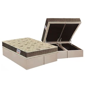 Cama Box Baú King: Colchão Espuma Orthoflex D33 / Ep Matera + Base Crc Suede Clean(193X203)