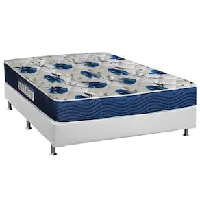 Cama Box Casal: Colchão Anatômico Ortobom D28/Ep Fort Tech Iso 60 + Base Crc Courano White(138X188)