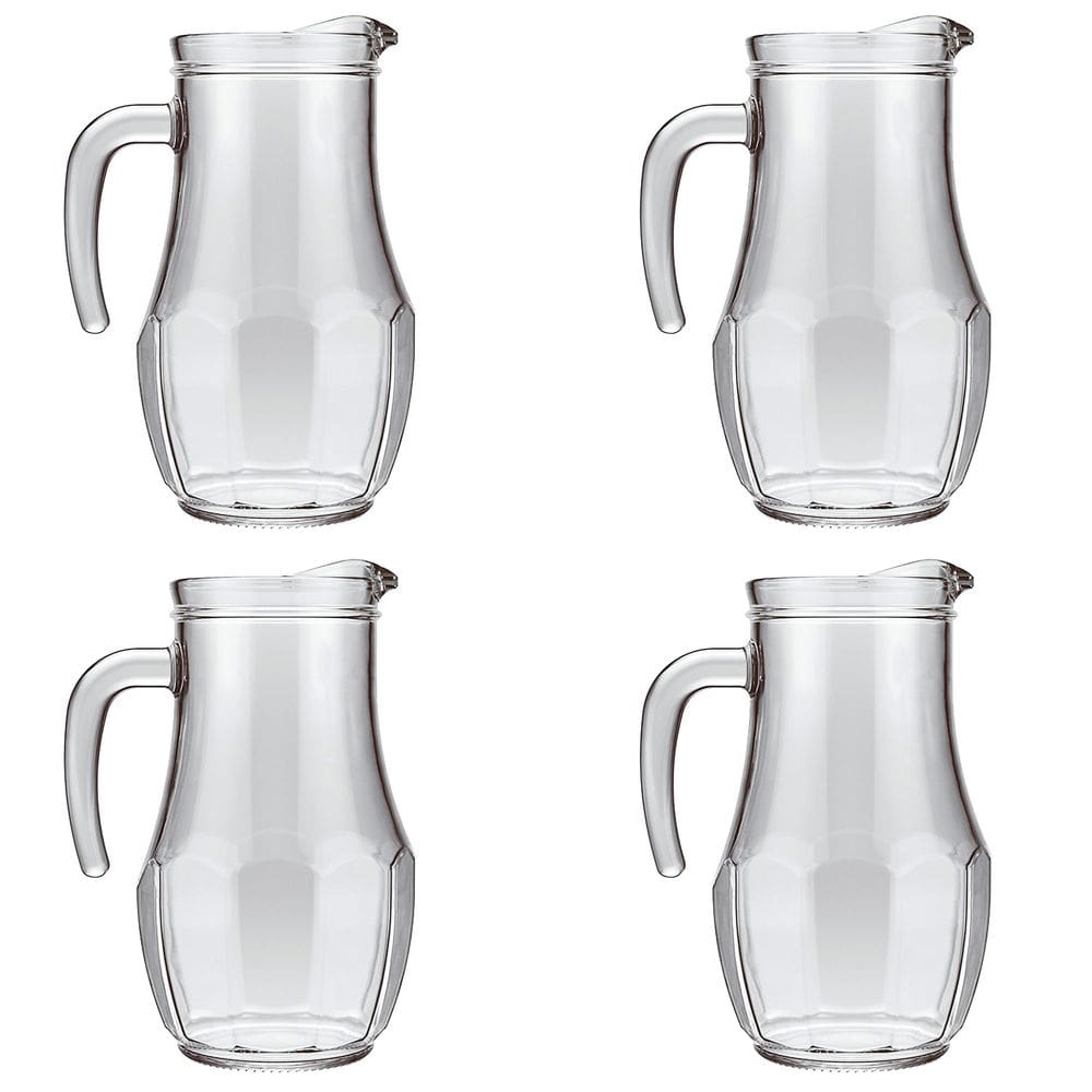 Conjunto Jarra Tango 150ml Sucos Água 4 Unidades 1,5L Vidro Nadir