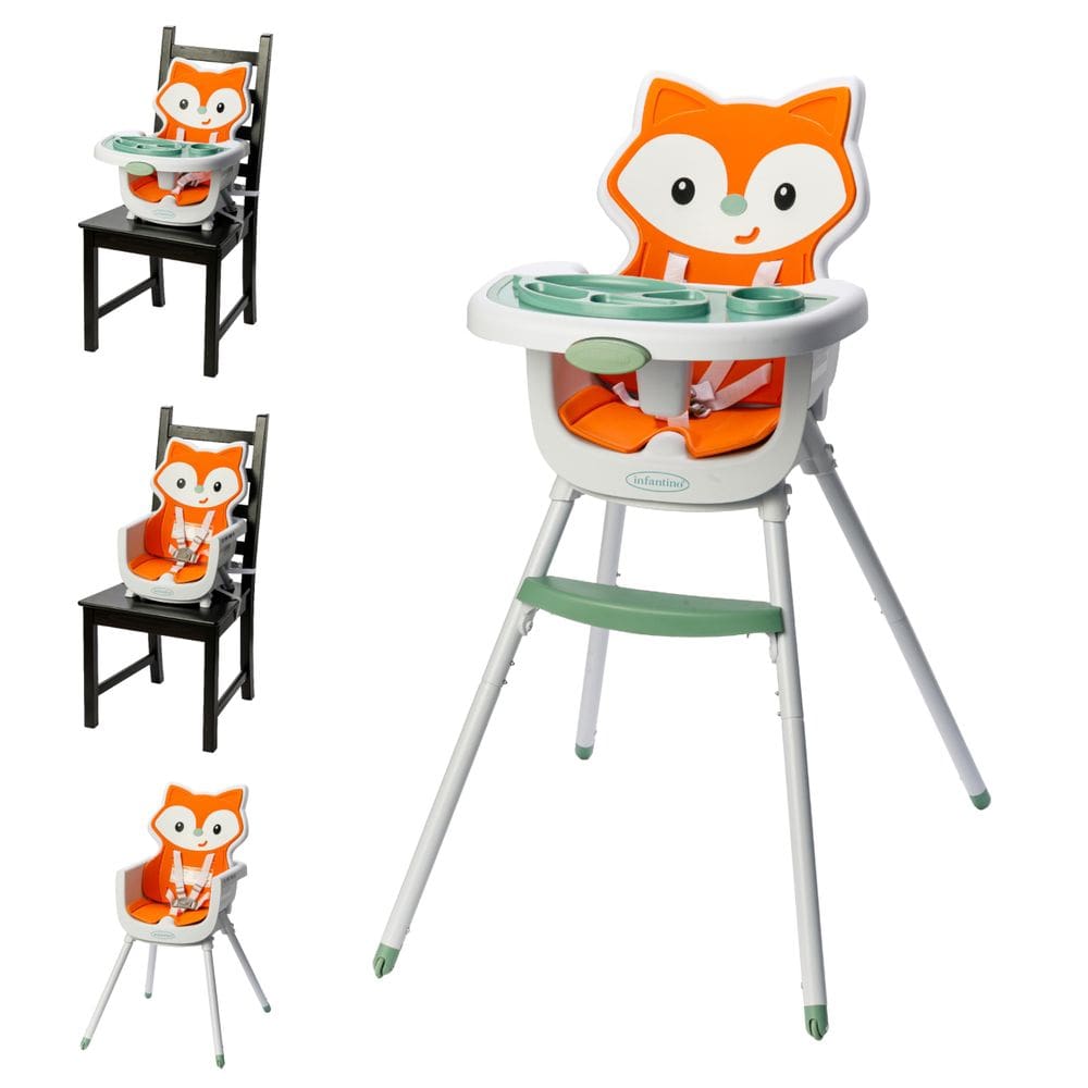 Cadeira alta Infantino Grow-with-Me 4 em 1 conversível Fox Theme
