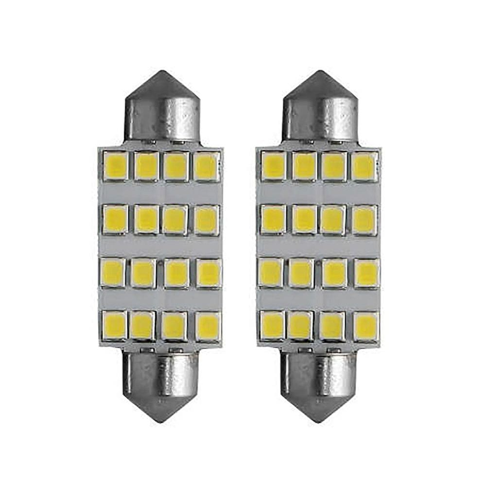 Par Lâmpada Led Torpedo 41mm 16smd 12v